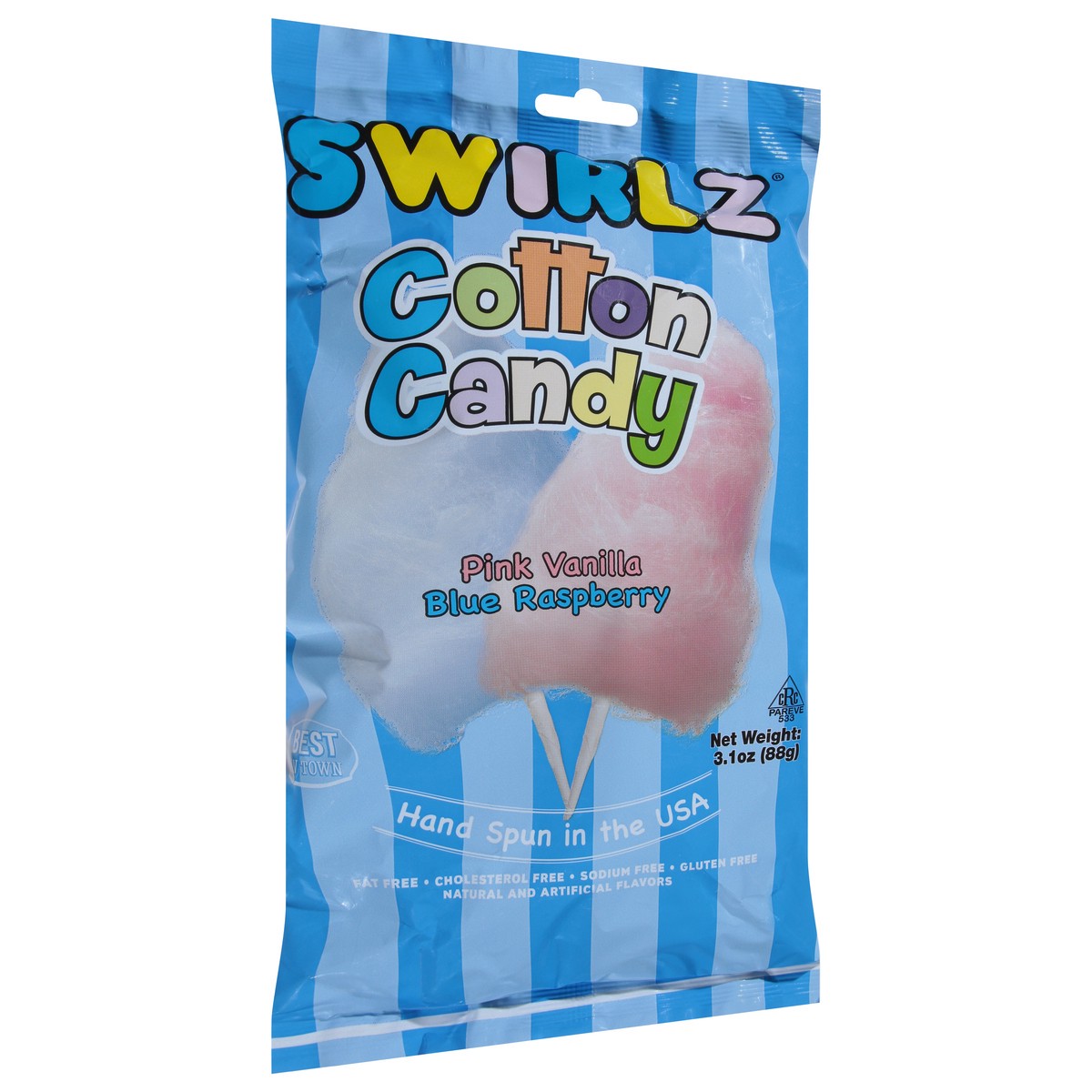 slide 11 of 13, Swirlz Pink Vanilla Blue Raspberry Cotton Candy 3.1 oz, 3.1 oz