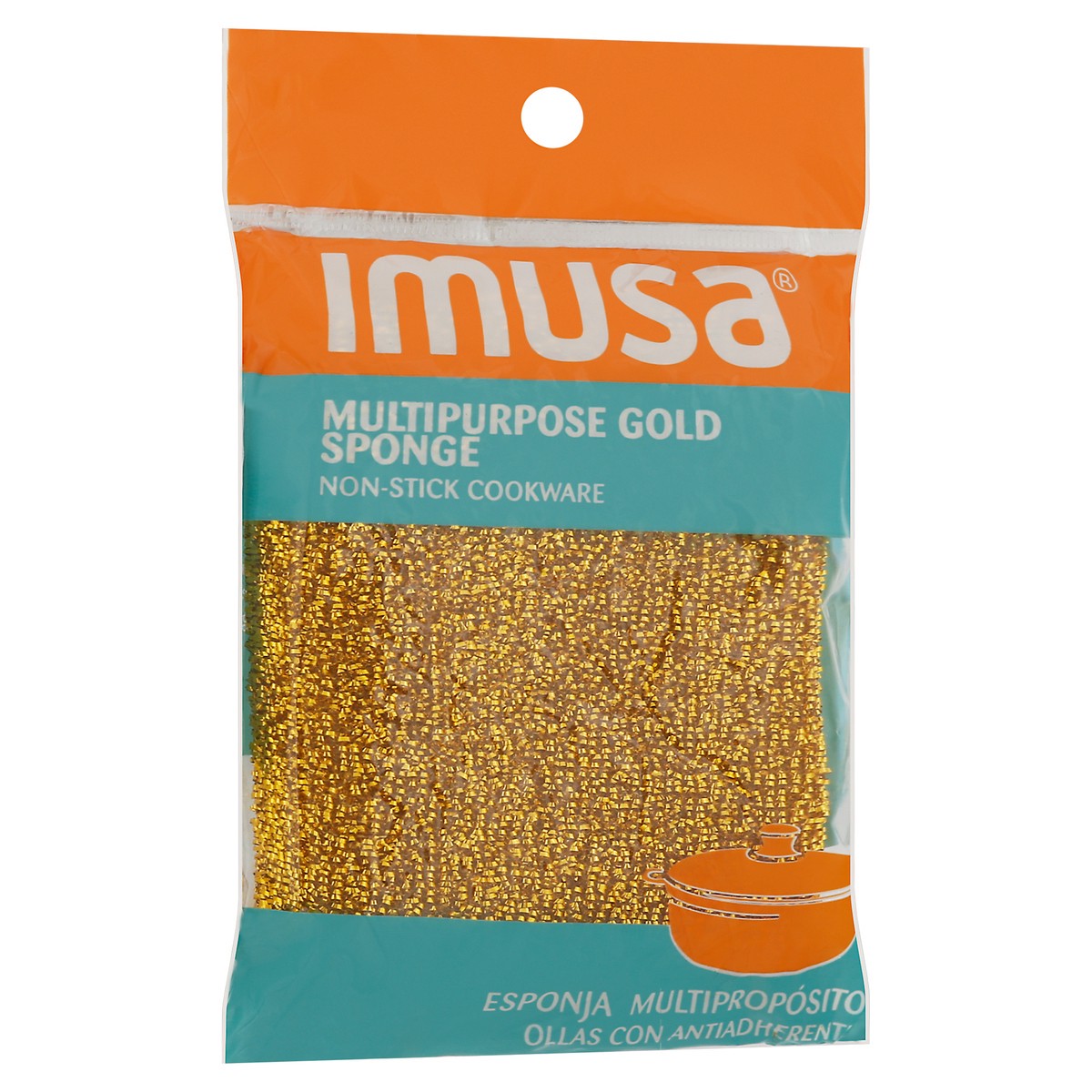 slide 3 of 9, IMUSA Gold Non-Stick Cookware Multipurpose Sponge 1 ea, 1 ct