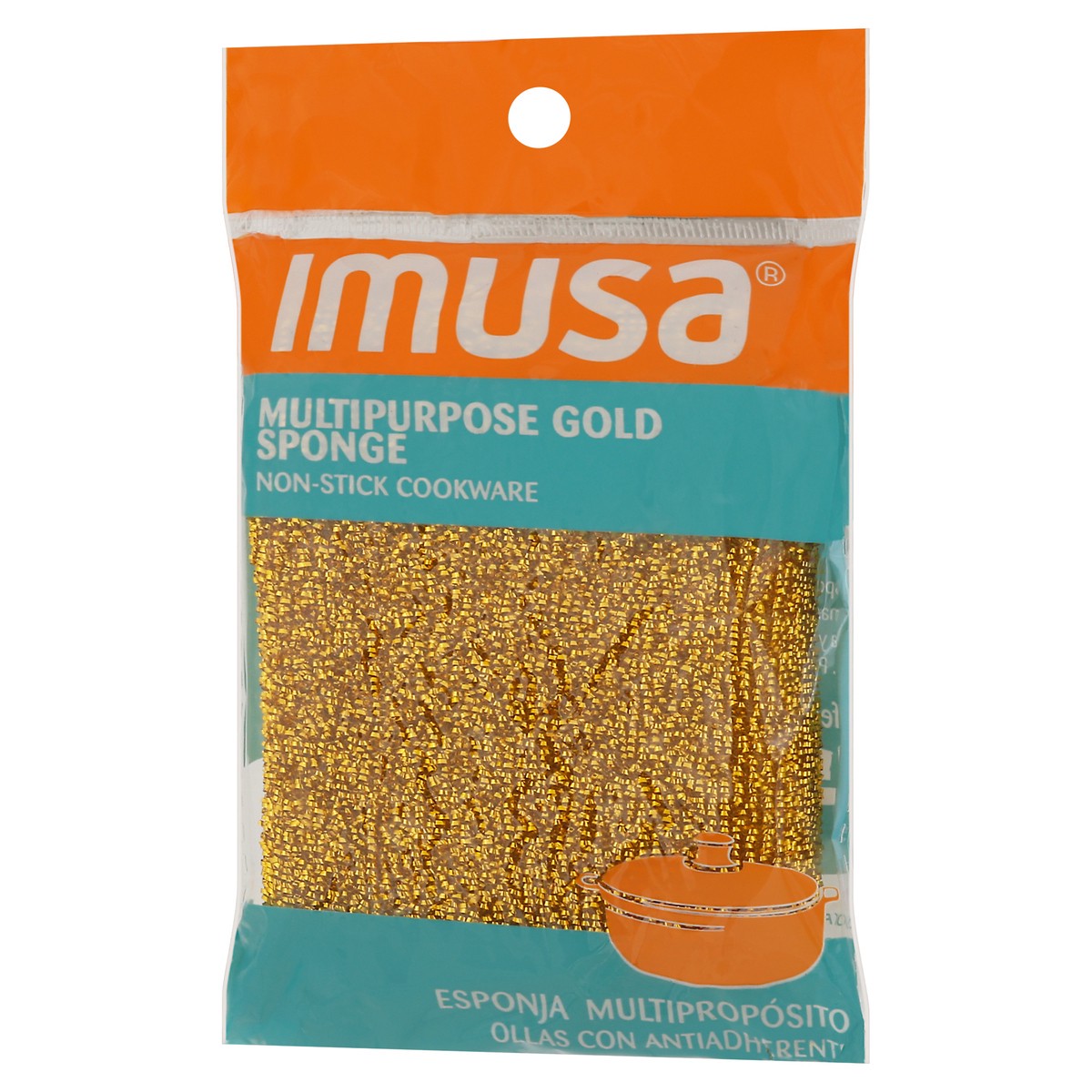 slide 2 of 9, IMUSA Gold Non-Stick Cookware Multipurpose Sponge 1 ea, 1 ct