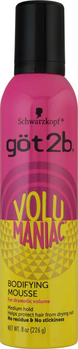 slide 8 of 10, göt2b Volumaniac Bodifying Mousse 8 oz, 8 oz