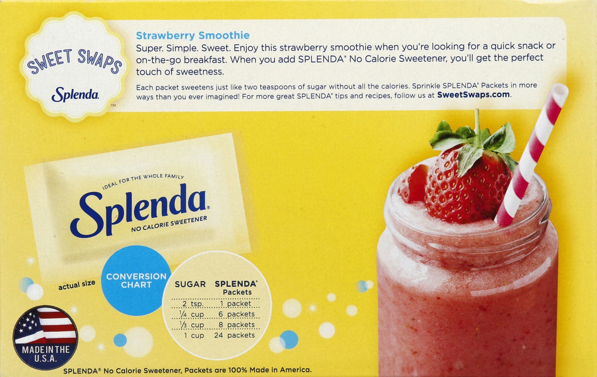 slide 4 of 6, Splenda No Calorie Sweetener Packets, 7 oz