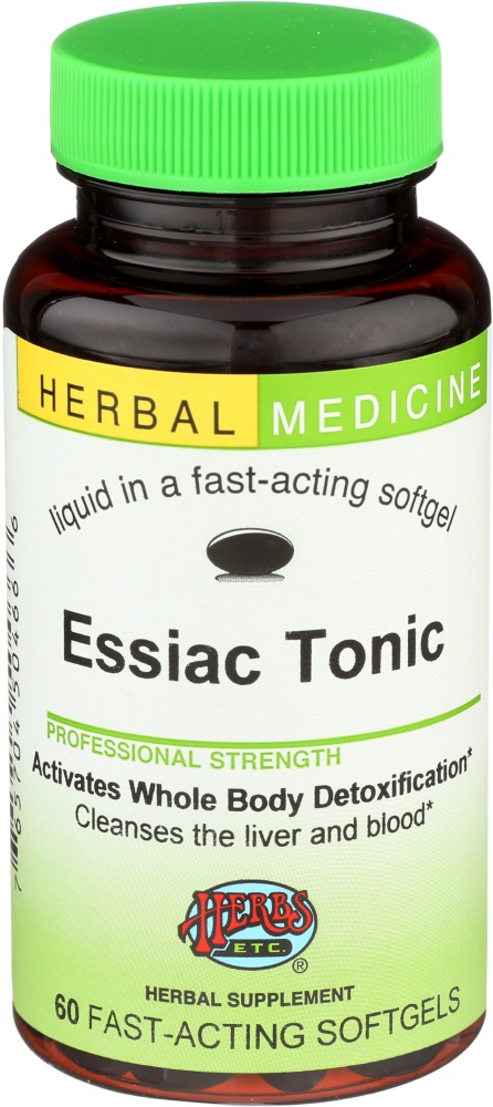 slide 1 of 1, Herbs, Etc. Essiac Tonic Softgels, 60 ct