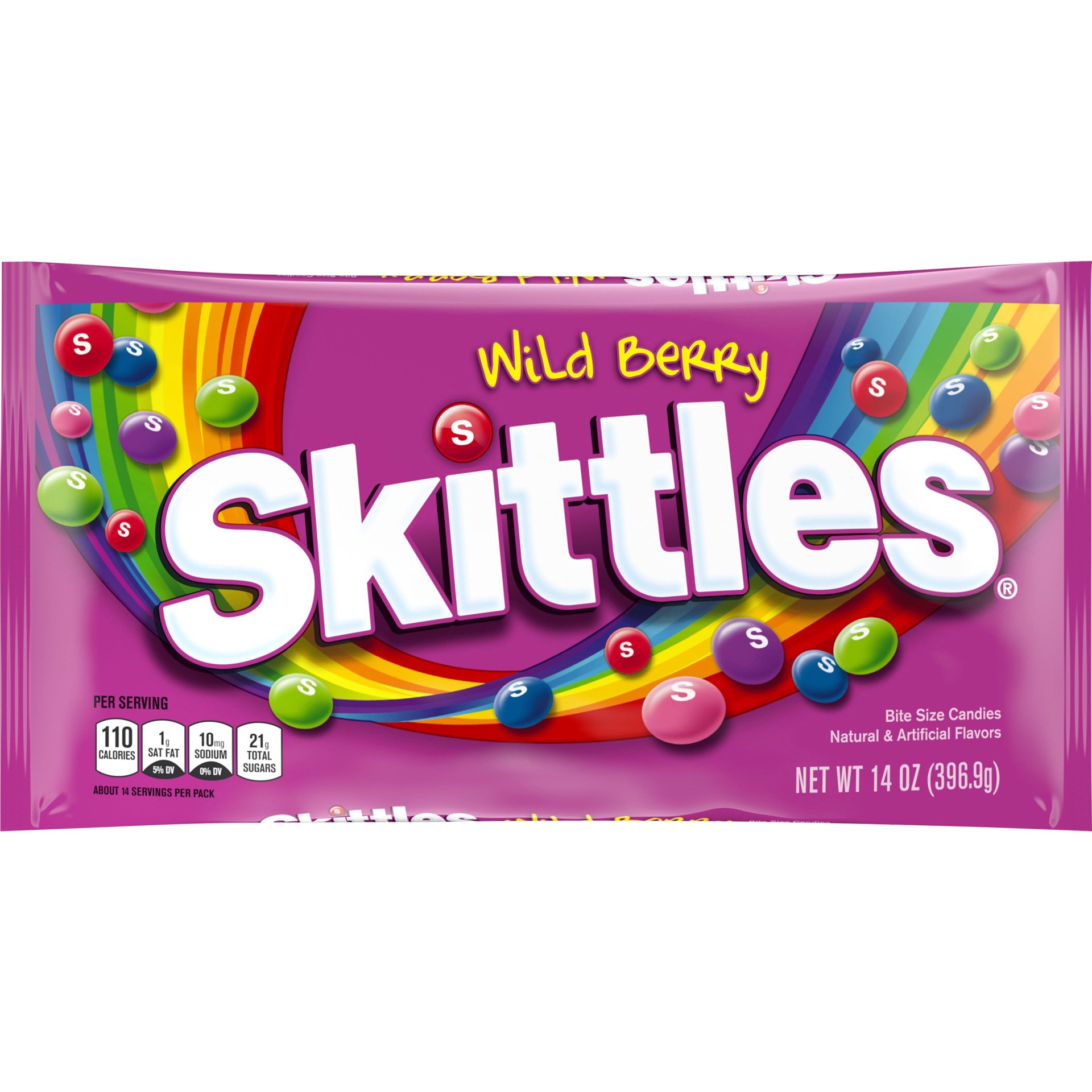 slide 1 of 5, Skittles Wild Berry Candy Bag, 14 ounce, 14 oz