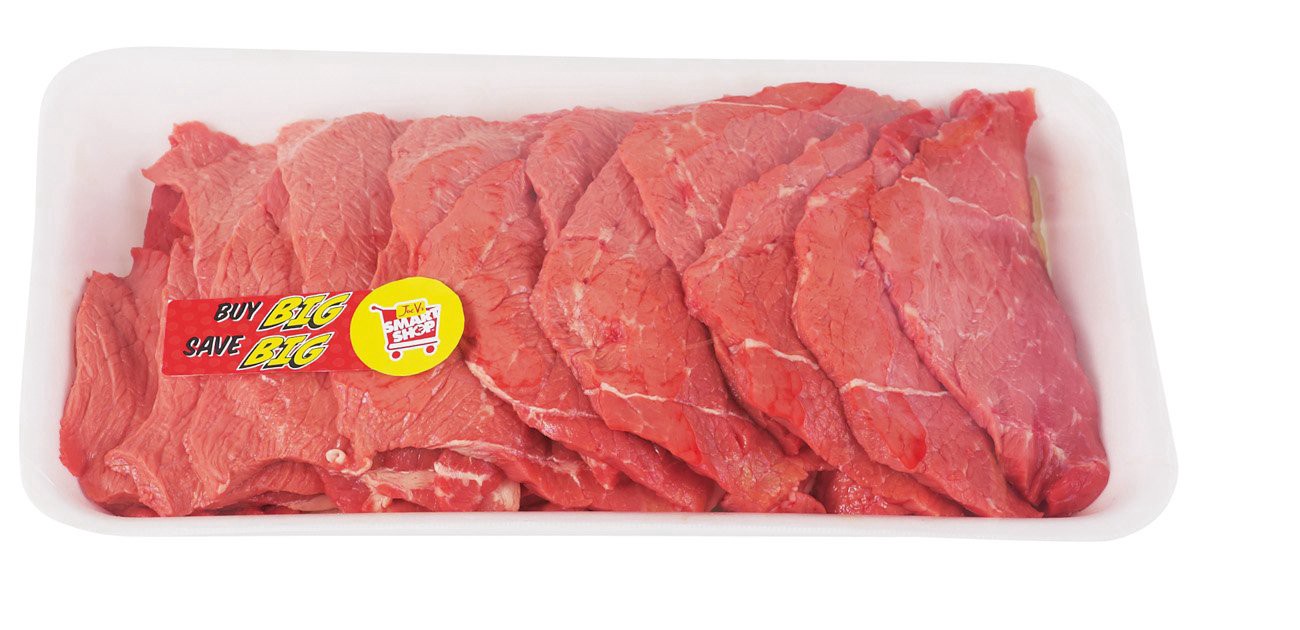 slide 1 of 1, Fresh Beef Beef Bottom Round Milanesa Wafer Thin, per lb