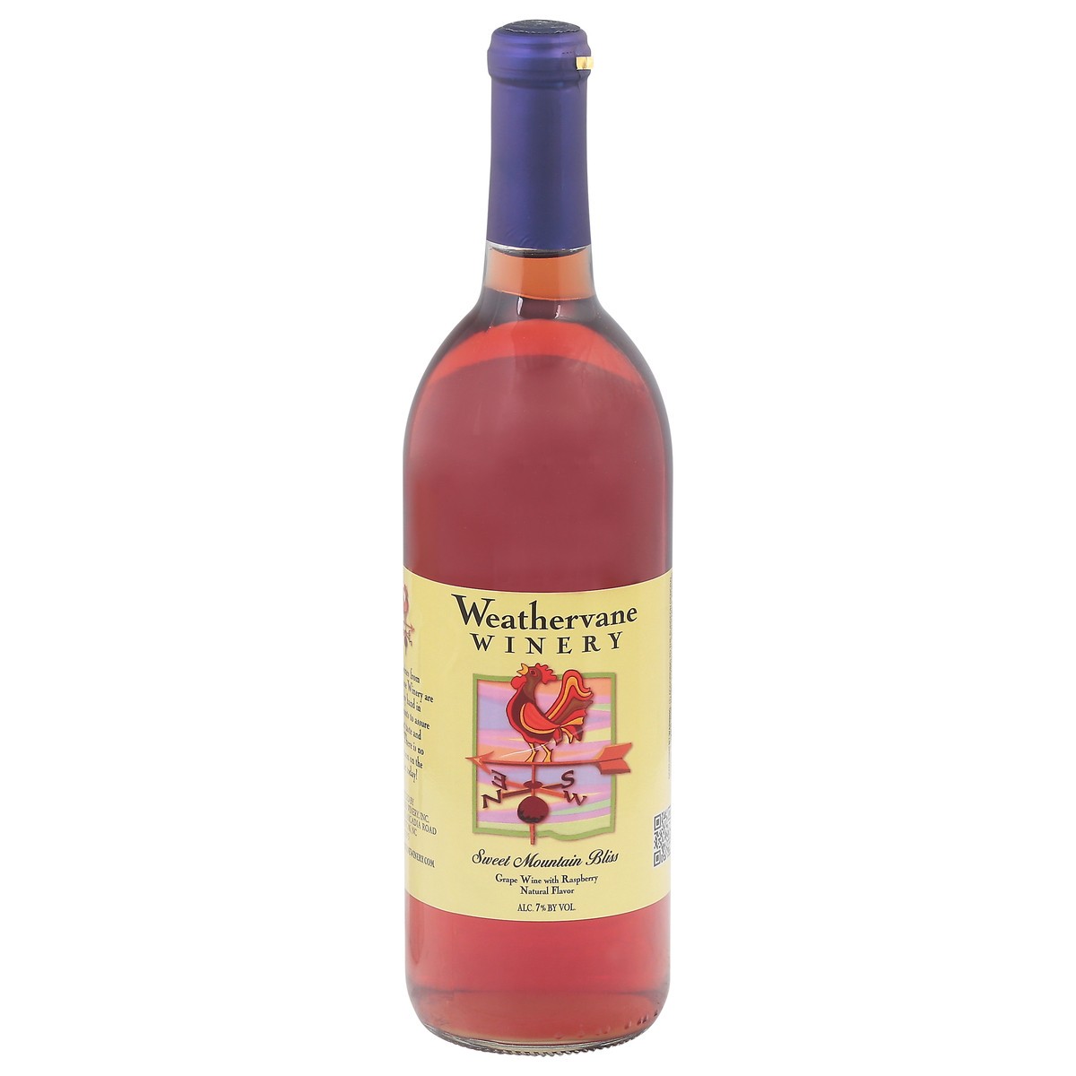 slide 1 of 9, Weathervane Winery Sweet Mountain Bliss Grape Wine with Raspberry Natural Flavor 750 ml, 750 ml