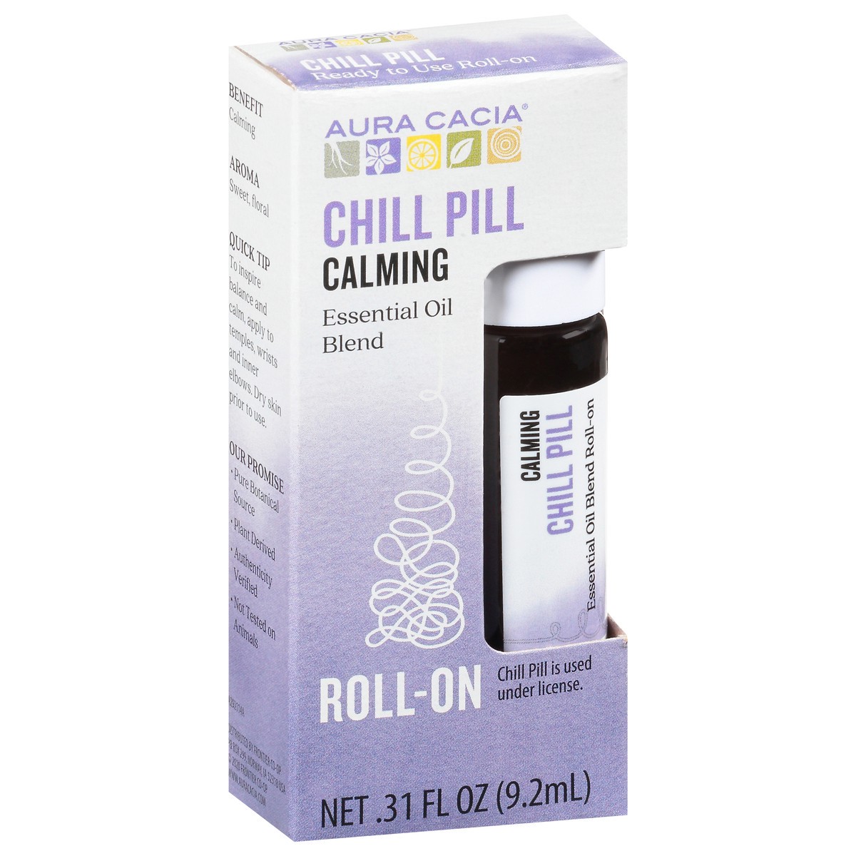 slide 2 of 13, Aura Cacia Roll-On Calming Chill Pill Essential Oil Blend 0.31 fl oz, 0.31 fl oz