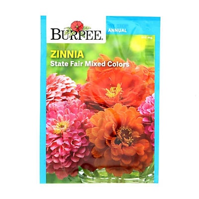 slide 1 of 1, Burpee Zinnia, State FairMixed Colors Seeds, 1 ct