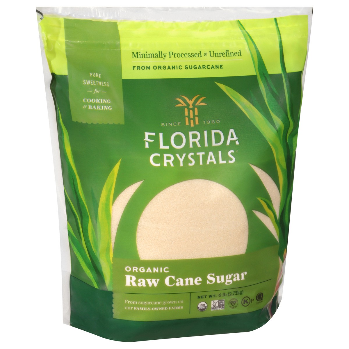 slide 8 of 9, Florida Crystals Raw Cane Sugar 6 lb, 6 lb