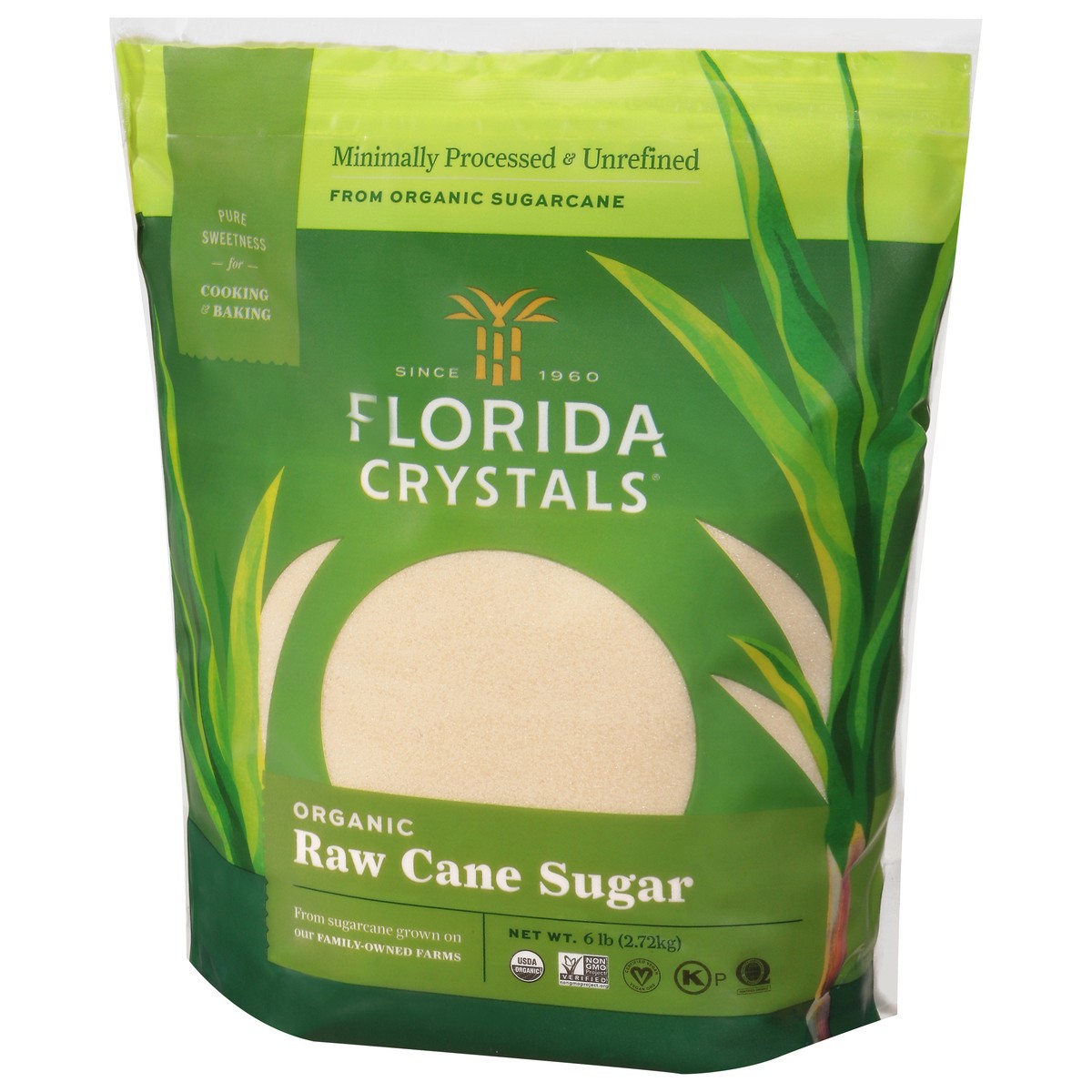 slide 5 of 9, Florida Crystals Raw Cane Sugar 6 lb, 6 lb