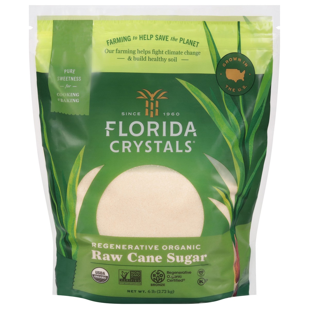 slide 1 of 9, Florida Crystals Raw Cane Sugar 6 lb, 6 lb