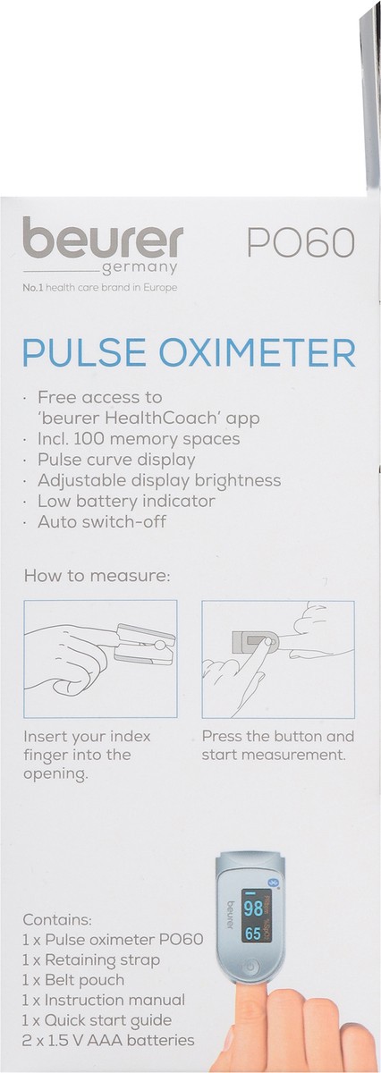 slide 6 of 12, beurer Pulse Oximeter 1 ea, 1 ct