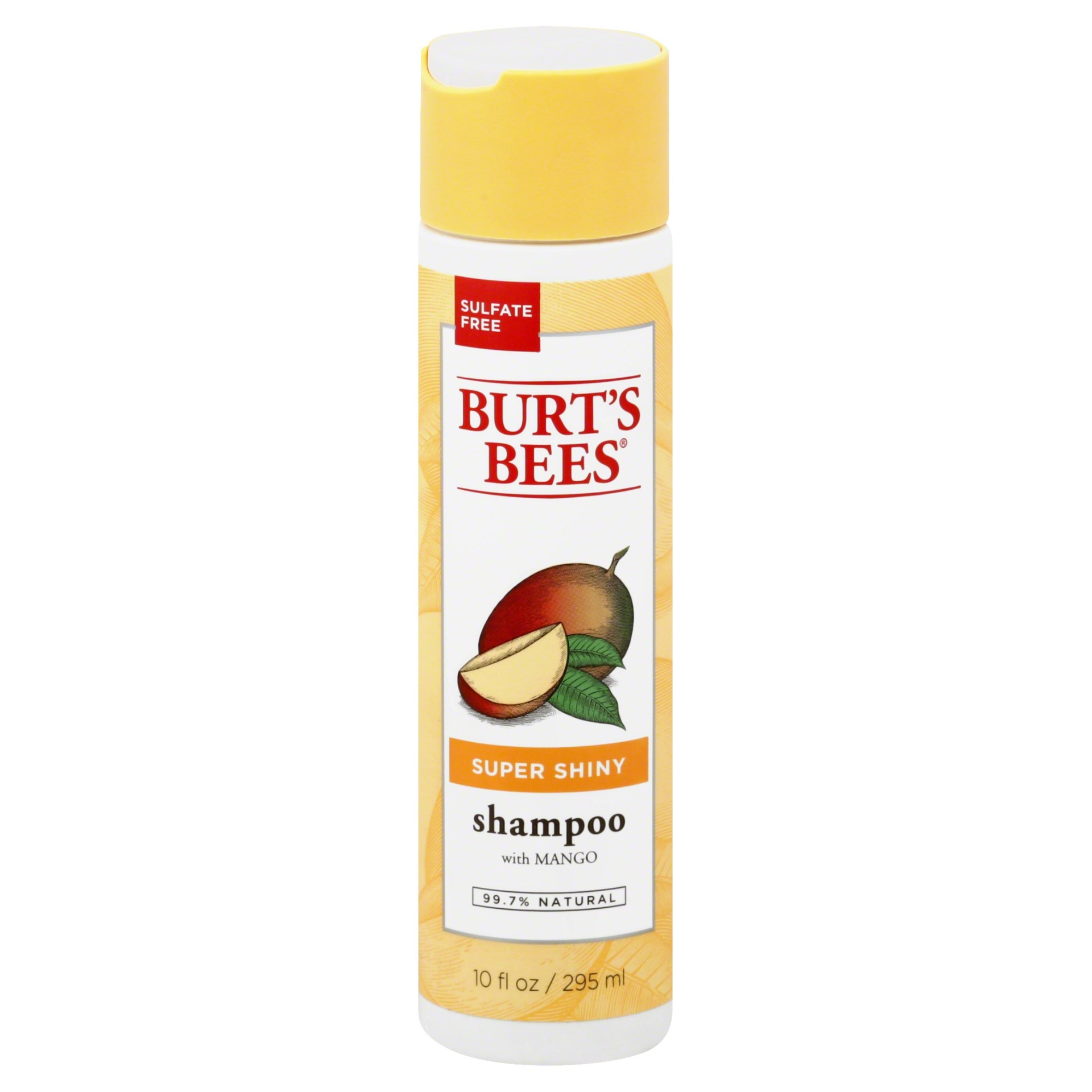 slide 1 of 4, Burt's Bees Super Shiny Mango Shampoo, 10 fl oz