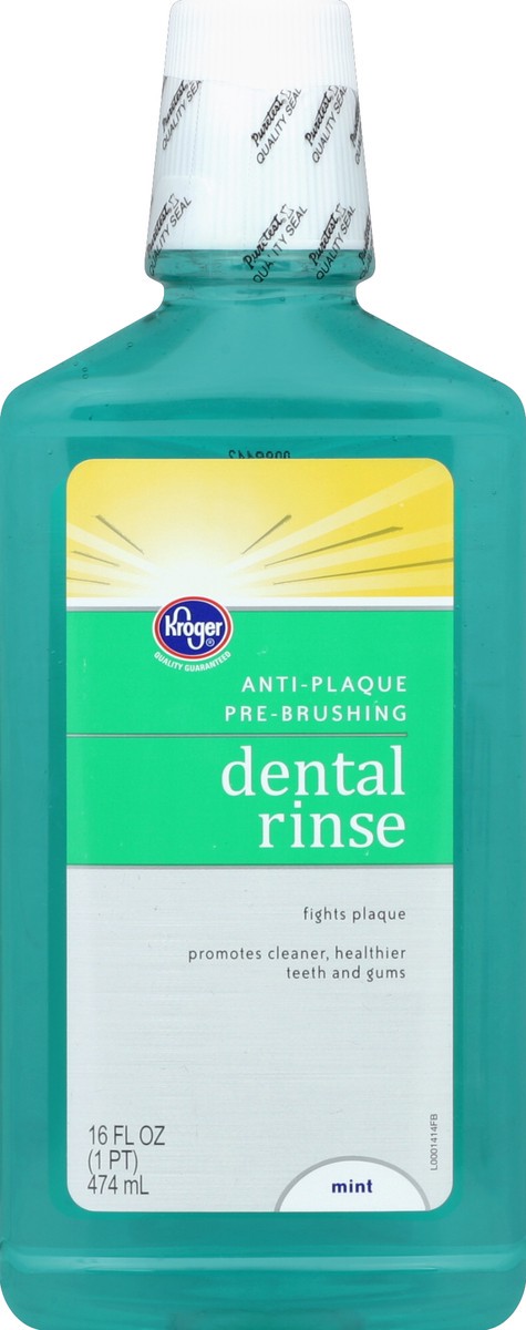 slide 2 of 3, Kroger Fresh Mint Pre-Brush Dental Rinse, 473 ml