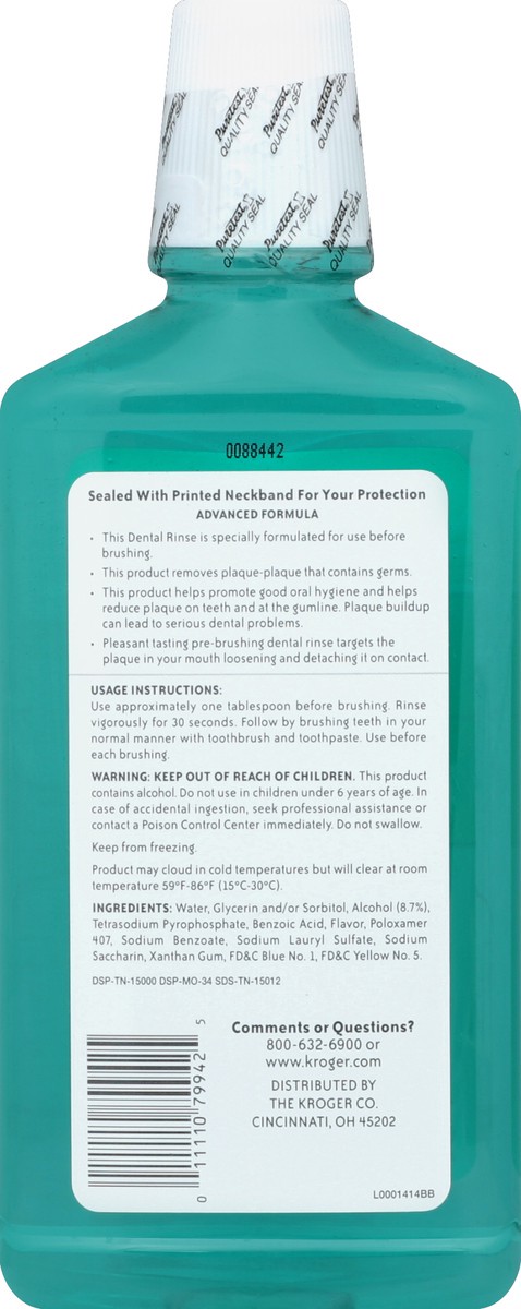 slide 3 of 3, Kroger Fresh Mint Pre-Brush Dental Rinse, 473 ml