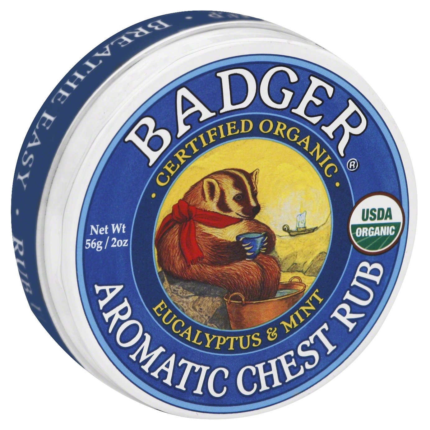 slide 1 of 1, Badger Eucalyptus And Mint Aromatic Chest Rub, 2 oz