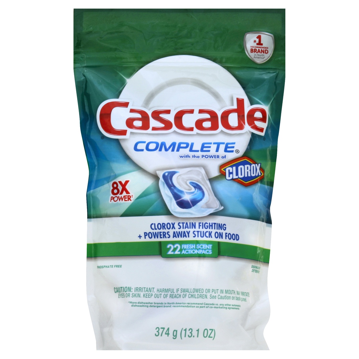 slide 1 of 1, Cascade Dishwasher Detergent , 22 ct