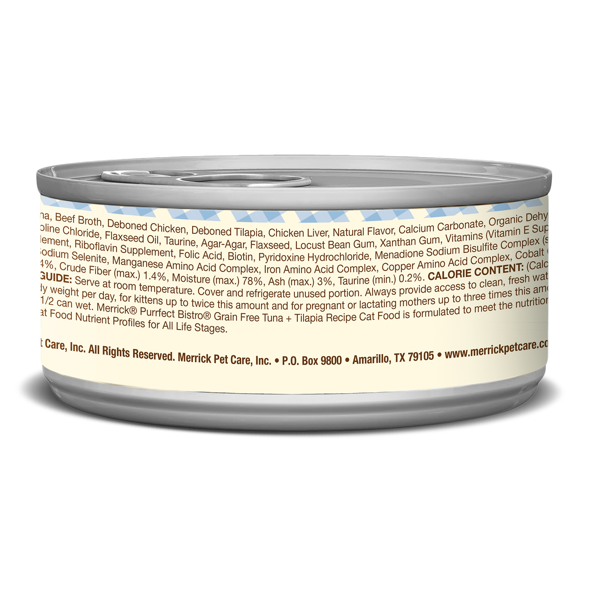 slide 2 of 3, Merrick Purrfect Bistro Grain Free Wet Cat Food Tuna and Tilapia Recipe Pate - 5.5 oz Can, 1 ct