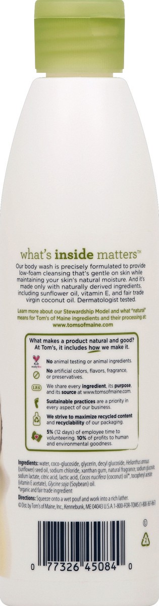 slide 6 of 6, Tom's of Maine Creamy Coconut Natural Body Wash, 12 oz