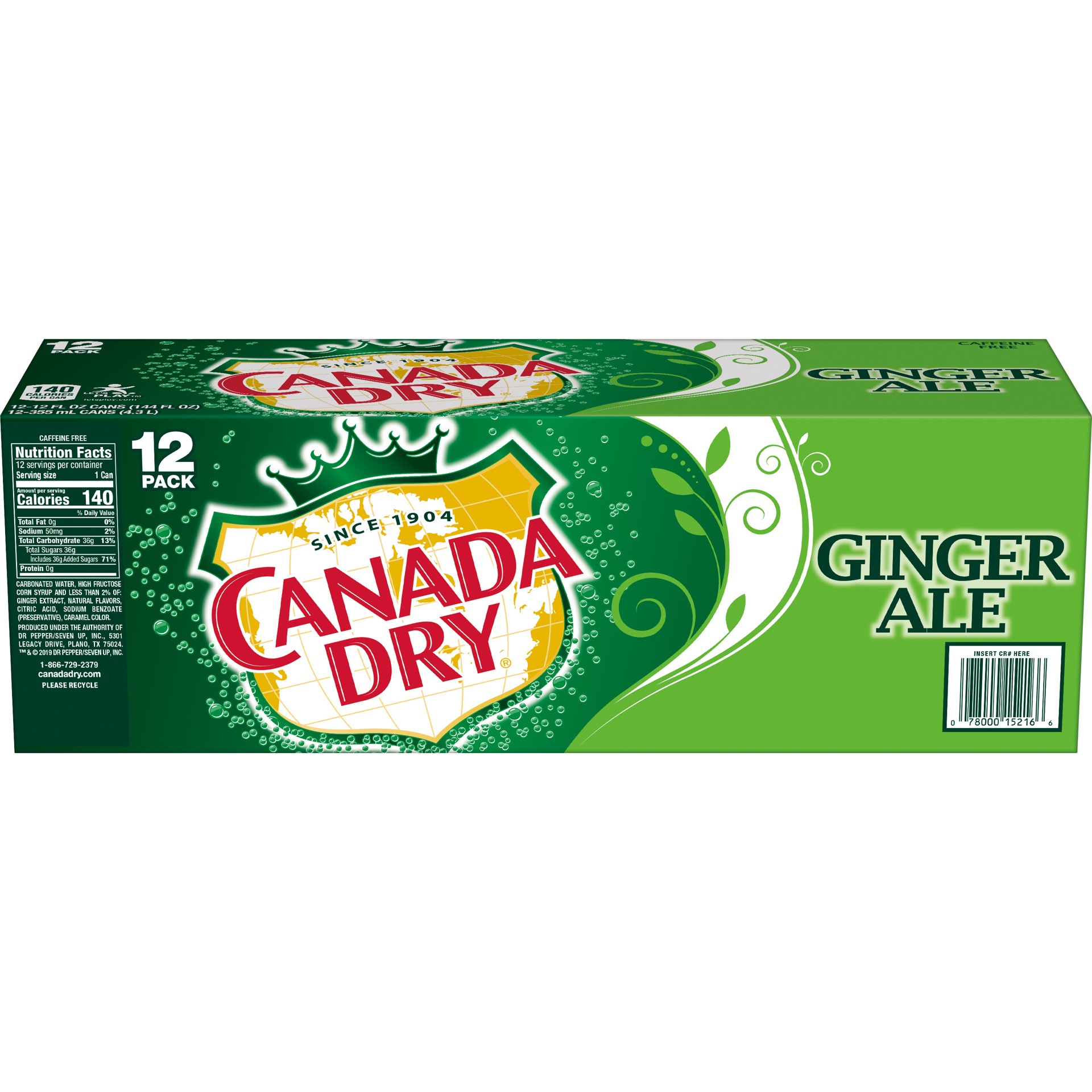 slide 4 of 5, Canada Dry Ginger Ale, 12 ct; 12 fl oz