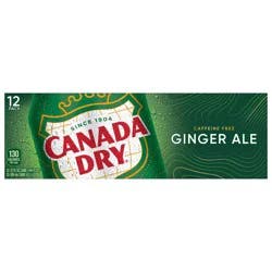 Canada Dry Ginger Ale Soda, 12 fl oz cans, 12 pack