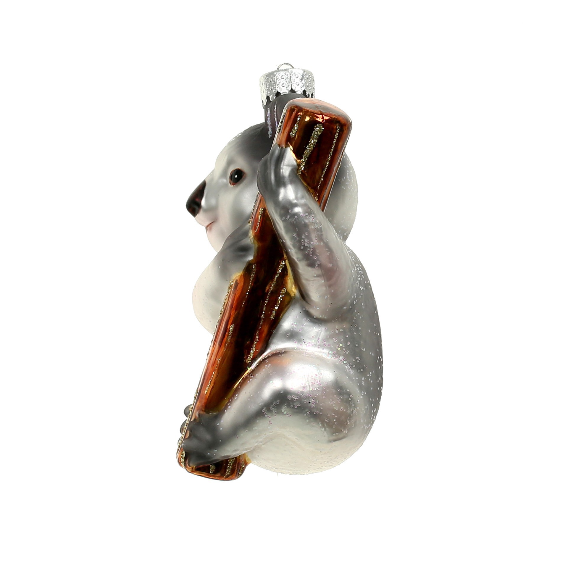 slide 2 of 3, 3.75" Gray Koala Bear Glass Ornament By Ashland, 3.75 in