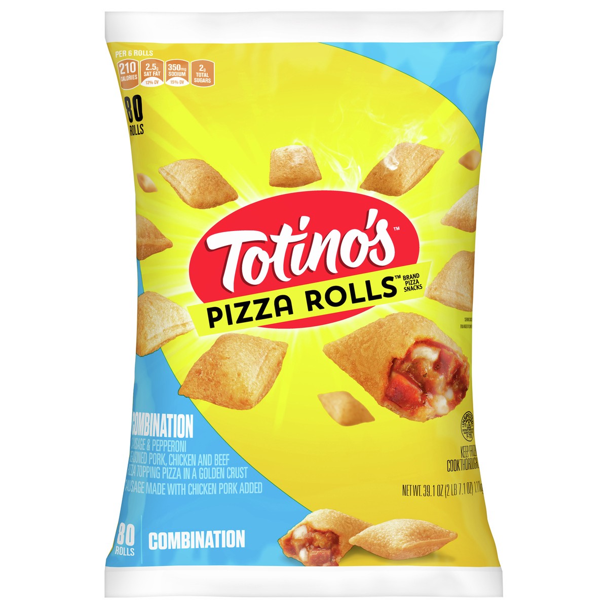 slide 1 of 1, Totino's Pizza Rolls, Combination, Frozen Snacks, 80 ct, 80 ct