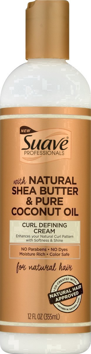 slide 45 of 64, Suave Professionals for Natural Hair Curl Defining Cream Shea Butter and Coconut Oil, 12 oz, 12 oz