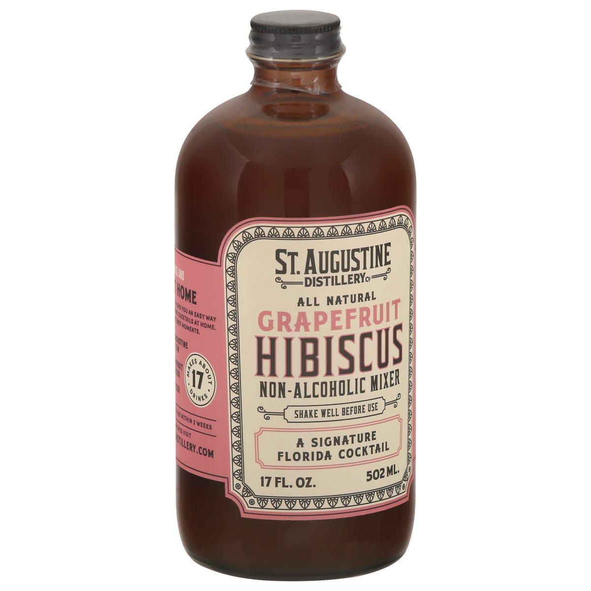 slide 5 of 10, St Augustine Distillery Grapefruit Hibiscus Non-Alcoholic Mixer - 17 fl oz, 17 fl oz