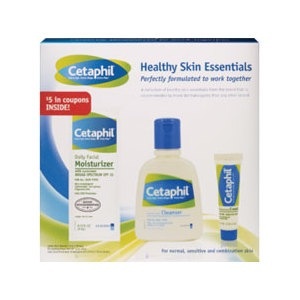 slide 1 of 1, Cetaphil Healthy Skin Essentials For Normal, Sensitive & Combination Skin, 3 ct