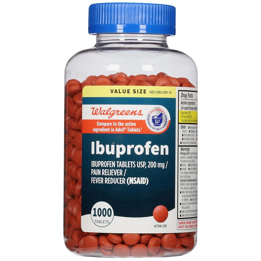 slide 3 of 5, Walgreens Ibuprofen 200Mg Tablets, 1000 ct