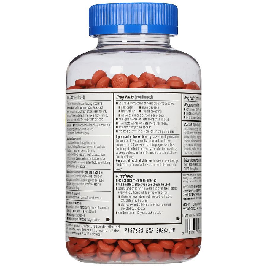 slide 2 of 5, Walgreens Ibuprofen 200Mg Tablets, 1000 ct