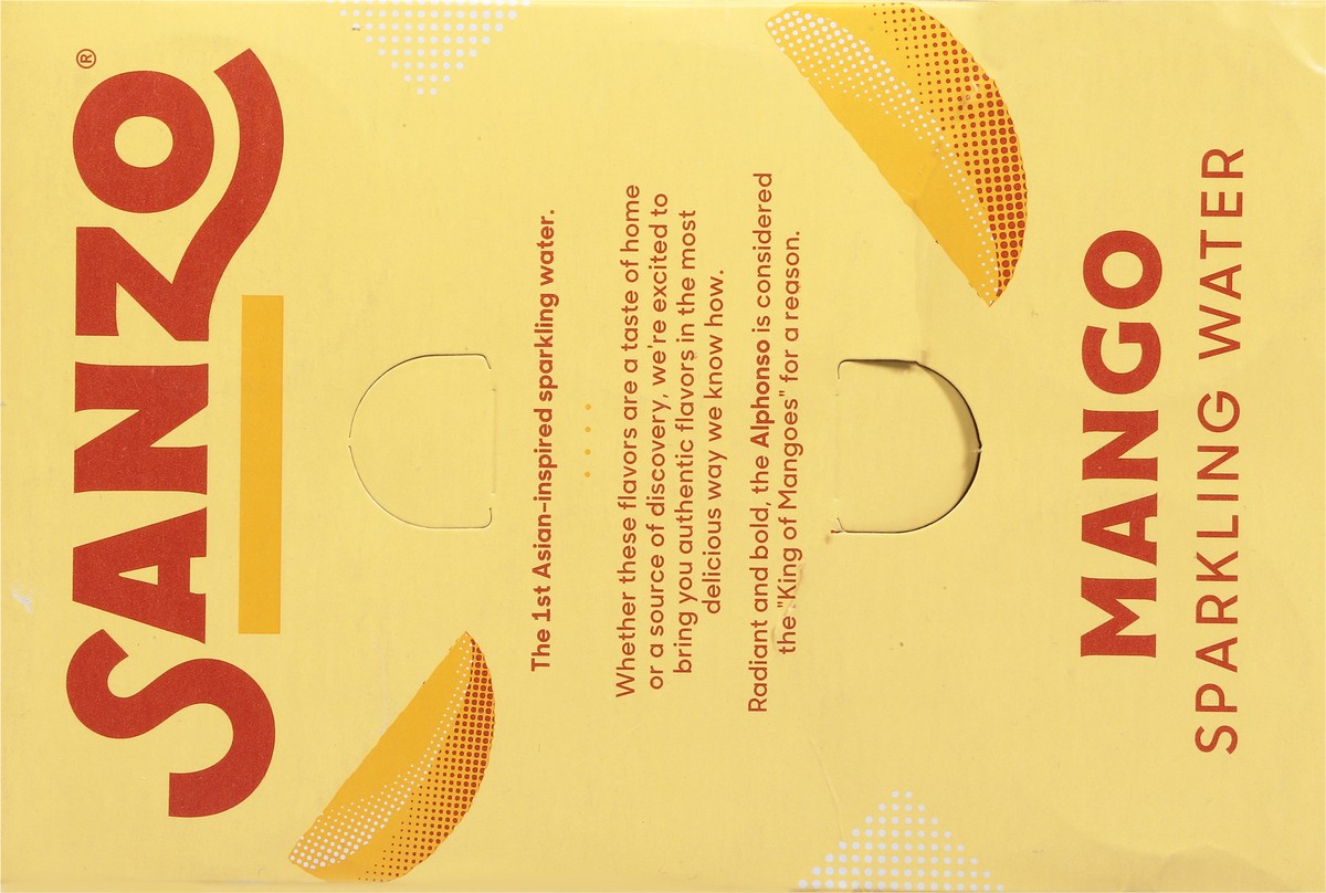 slide 4 of 12, Sanzo Mango Sparkling Water - 6 ct, 6 ct