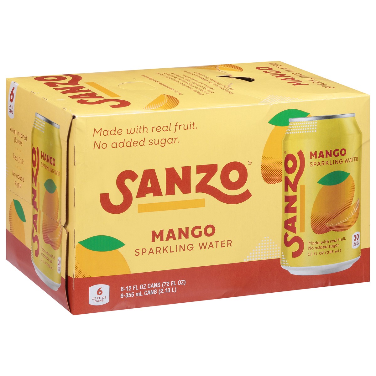 slide 8 of 12, Sanzo Mango Sparkling Water - 6 ct, 6 ct