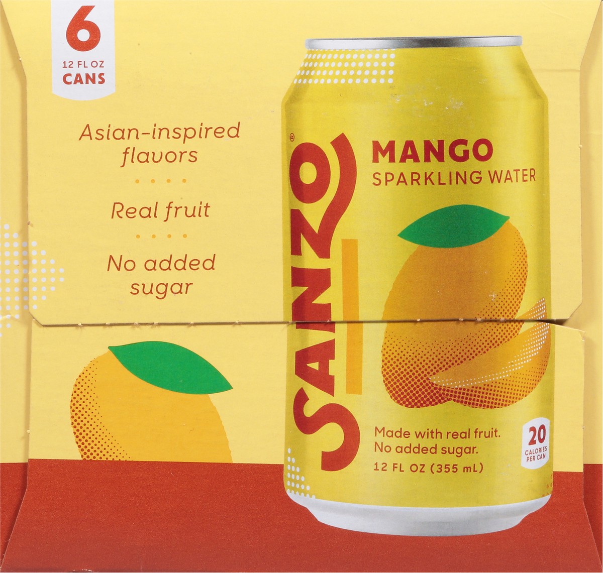 slide 2 of 12, Sanzo Mango Sparkling Water - 6 ct, 6 ct