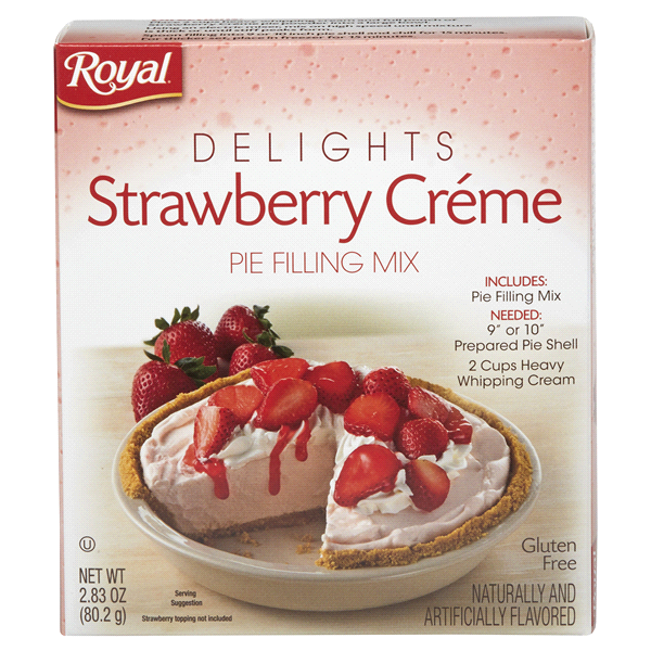 slide 1 of 1, Royal Delights Strawberry Creme Pie Filling Mix, 2.8 oz