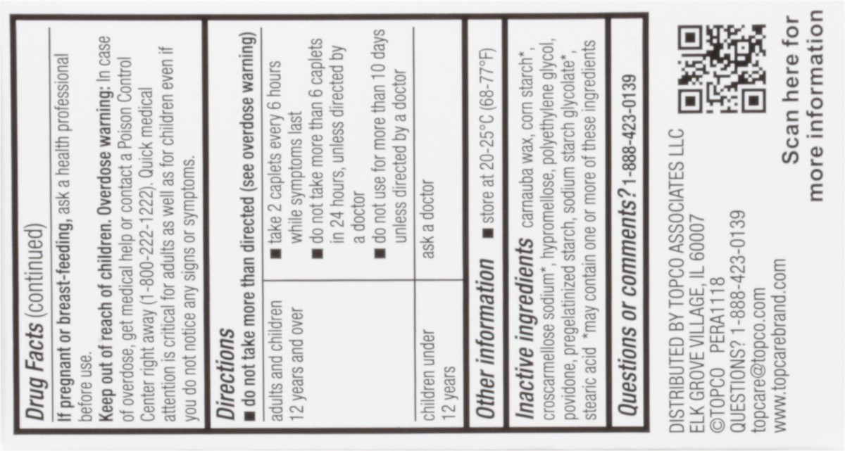 slide 8 of 14, TopCare Health 500 mg Extra Strength Pain Relief 120 Caplets, 120 ct