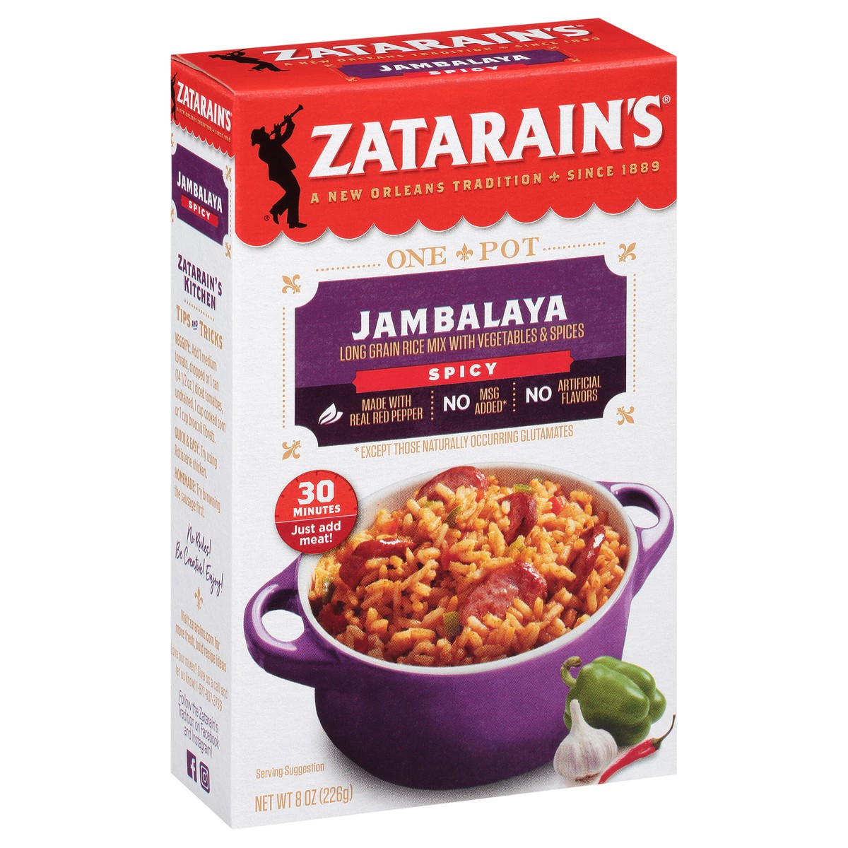 slide 8 of 9, Zatarain's Jambalaya Rice - Spicy, 8 oz