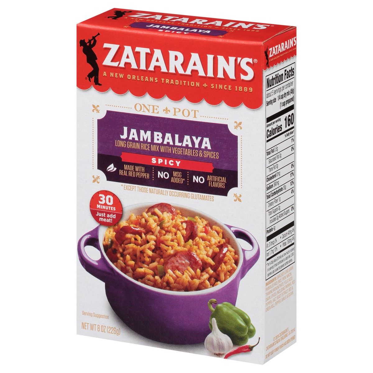 slide 3 of 9, Zatarain's Jambalaya Rice - Spicy, 8 oz