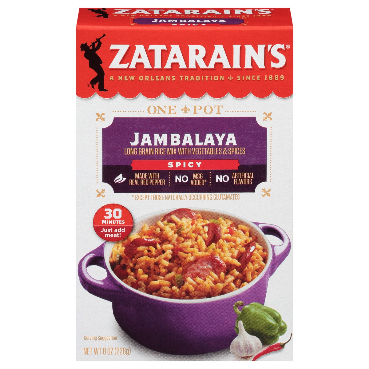slide 1 of 9, Zatarain's Jambalaya Rice - Spicy, 8 oz
