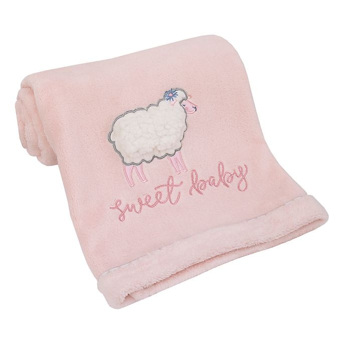 slide 1 of 4, NoJo Farmhouse Chic Baby Blanket - Pink, 1 ct