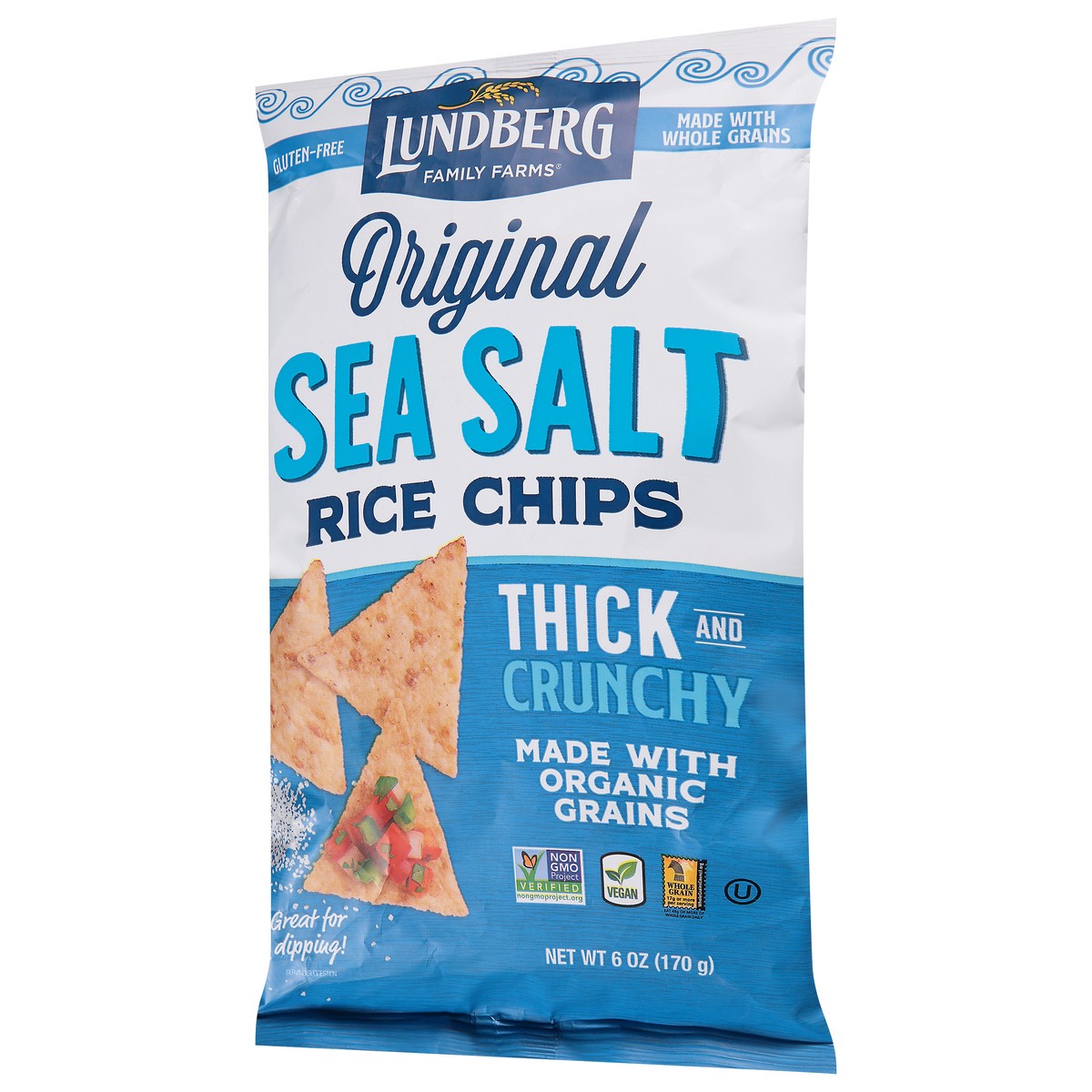 slide 3 of 9, Lundberg Sea Salt Rice Chips, 6 oz
