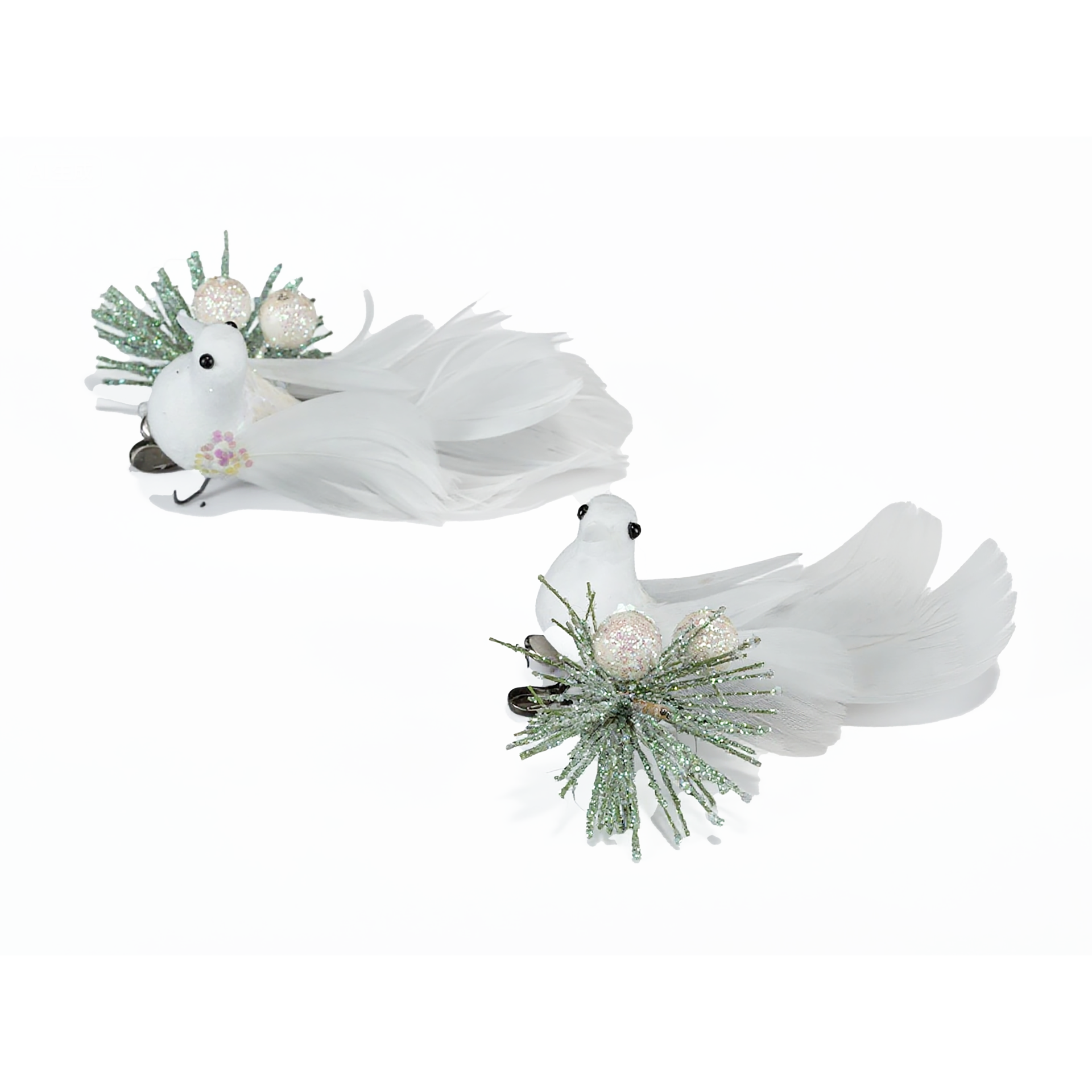 slide 2 of 2, White Clip-On Doves, 2ct. By Ashland, 2 ct