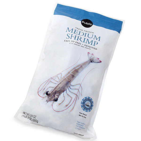 slide 1 of 1, Publix Fresh Frozen Medium Shrimp Easy To Peel, 24 oz