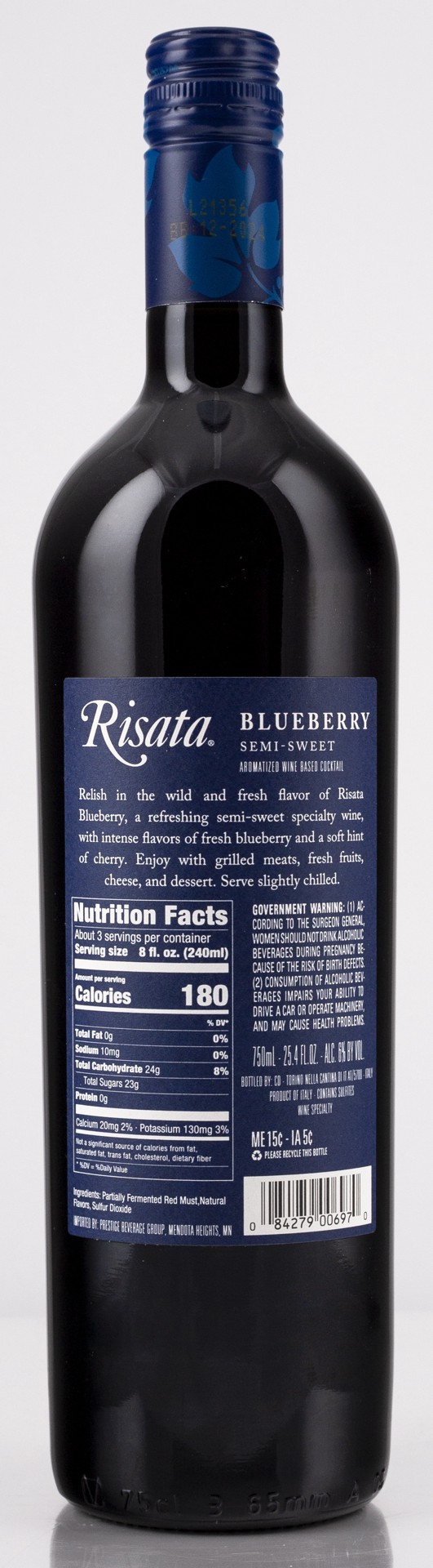slide 2 of 3, Risata Blueberry, 750 ml