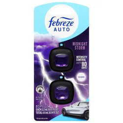 Febreze Auto Vent Clips Midnight Storm Air Freshener 2 - 0.07 fl oz Each