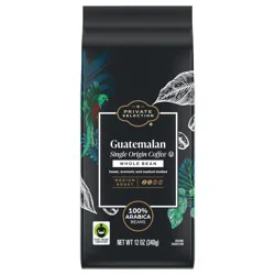 Guatemalan Antiguan Gourmet Coffee Whole Bean Fair Trade - Private Selection - 12 oz