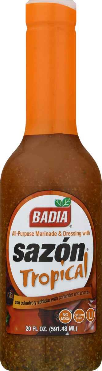 slide 2 of 13, Badia Sazon Tropical With Coriander & Achiote Marinade & Dressing, 20 oz