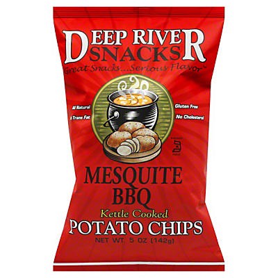 slide 1 of 6, Deep River Snacks Potato Chips, Kettle Cooked, Mesquite BBQ, 5 oz