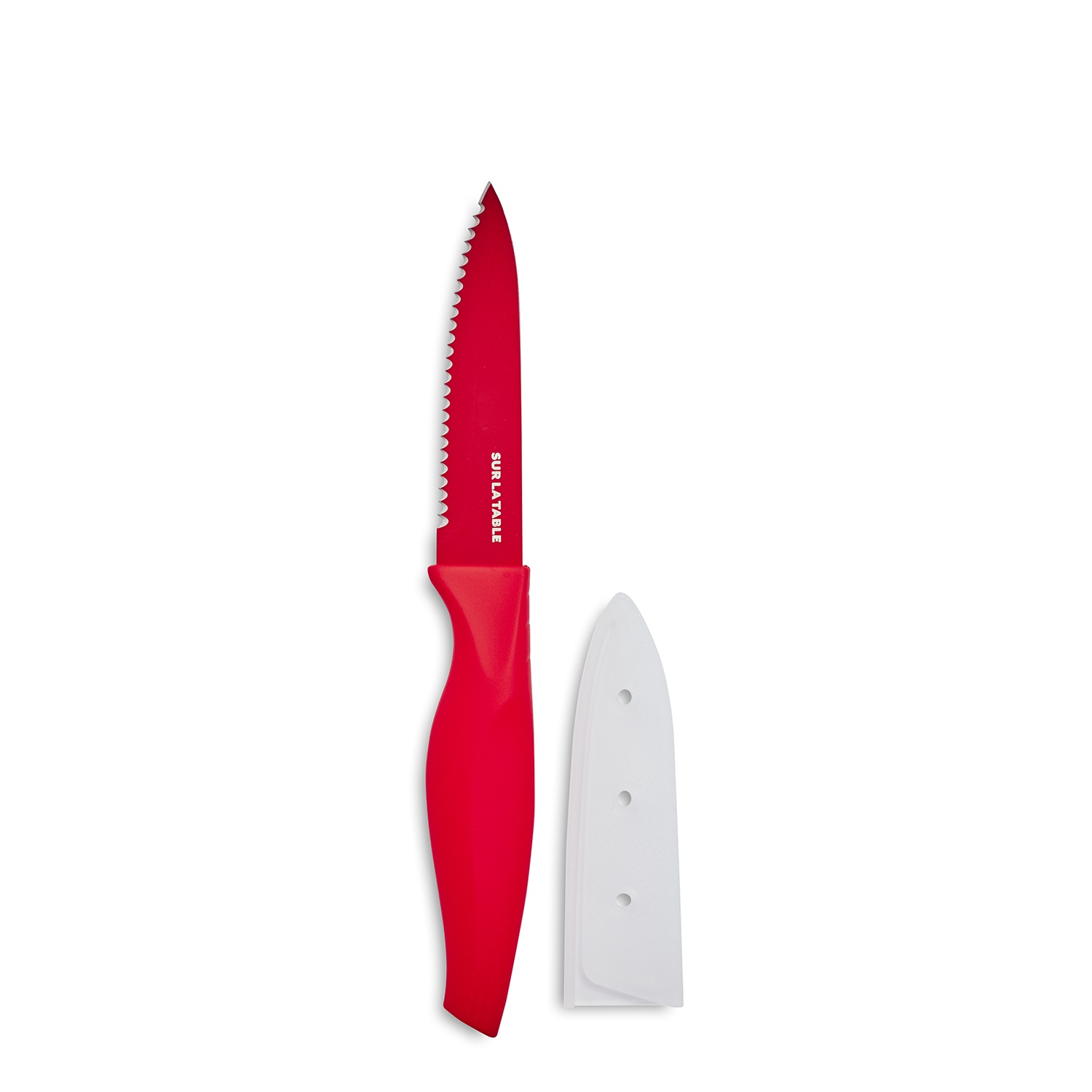 slide 1 of 1, Sur La Table Serrated Paring Knife, Red, 1 ct