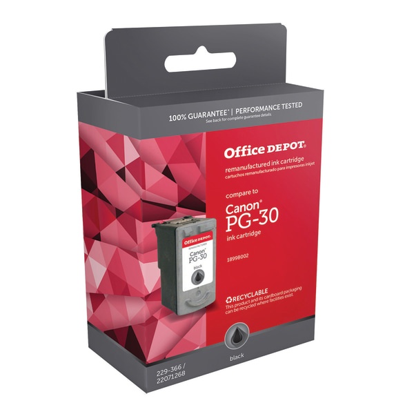 slide 1 of 1, Office Depot Brand Odpg30 (Canon Pg-30) Remanufactured Black Ink Cartridge, 1 ct